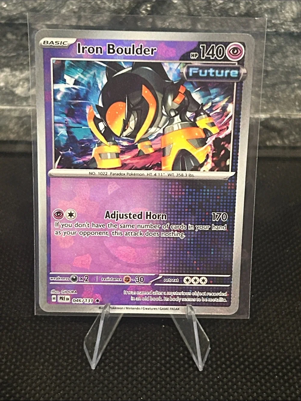 Pokemon Iron Boulder Pokeball‎ 046/131 Holo from Prismatic Evolutions M/NM